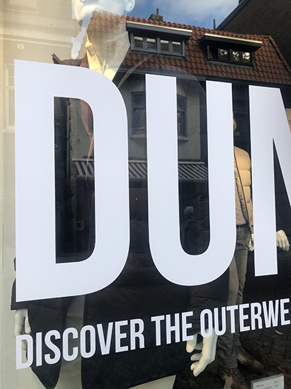 Vitrophanie vitrine DUNE