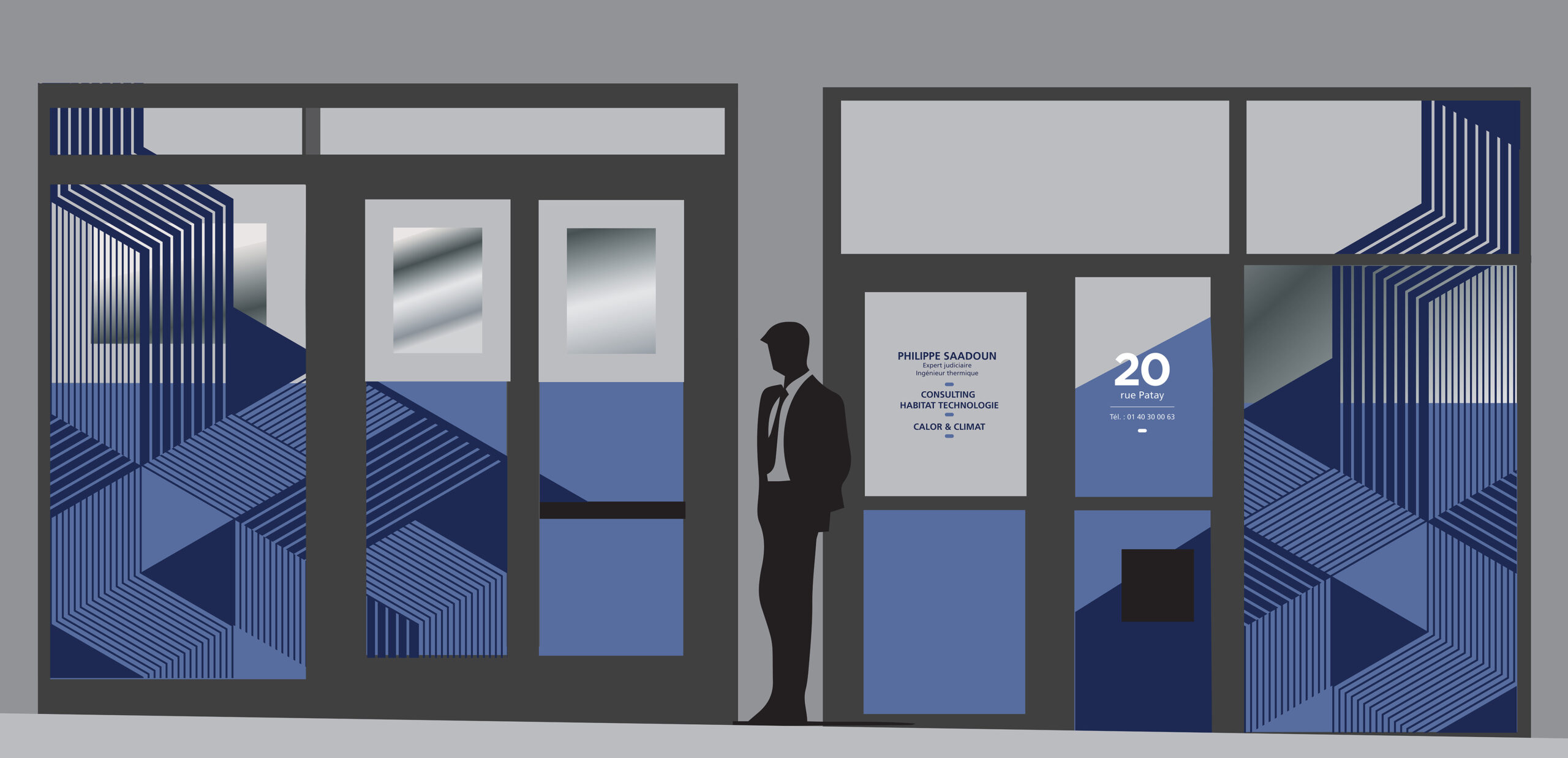 Vitrophanie bureaux Expert Judiciaire