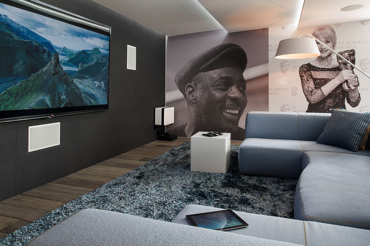 Toile tendue imprimée home cinéma