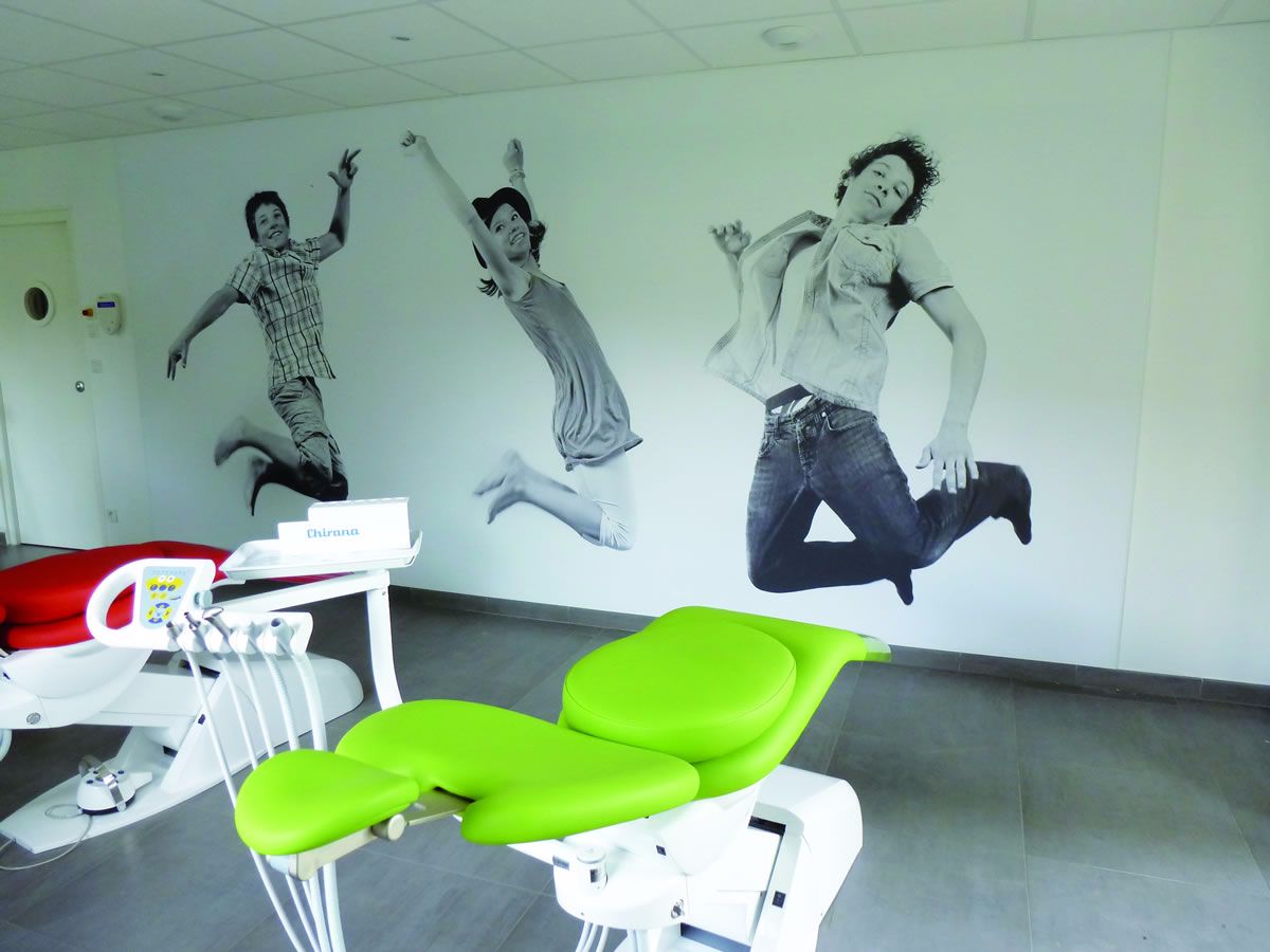 Toile imprimée anti-bactérienne pour cabinet médical